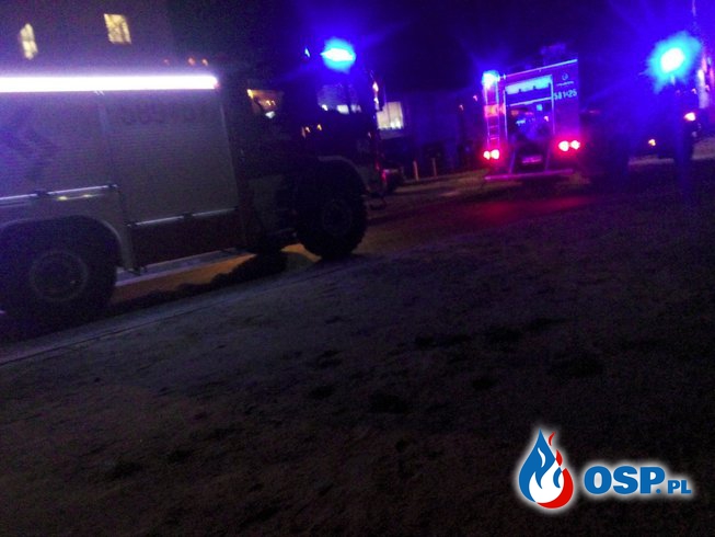 Awaria linii wytwórczej biopaliwa w miejscowości Leśmierz OSP Ochotnicza Straż Pożarna