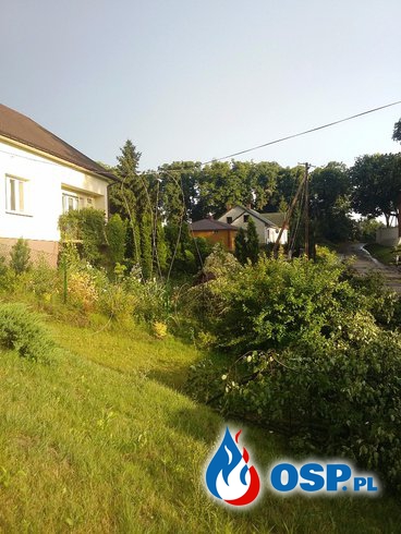 Potężna wichura nad gminą Wojciechów OSP Ochotnicza Straż Pożarna