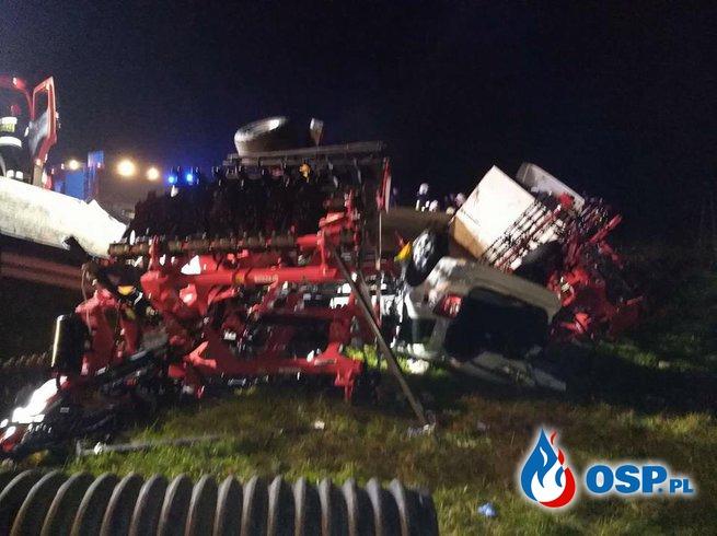 Śmiertelny wypadek na drodze krajowej nr.94 w miejscowości Machowa. OSP Ochotnicza Straż Pożarna