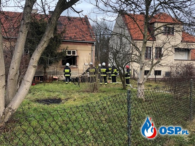 Pożar domu ze skutkiem śmiertelnym w miejscowości Kłaj OSP Ochotnicza Straż Pożarna