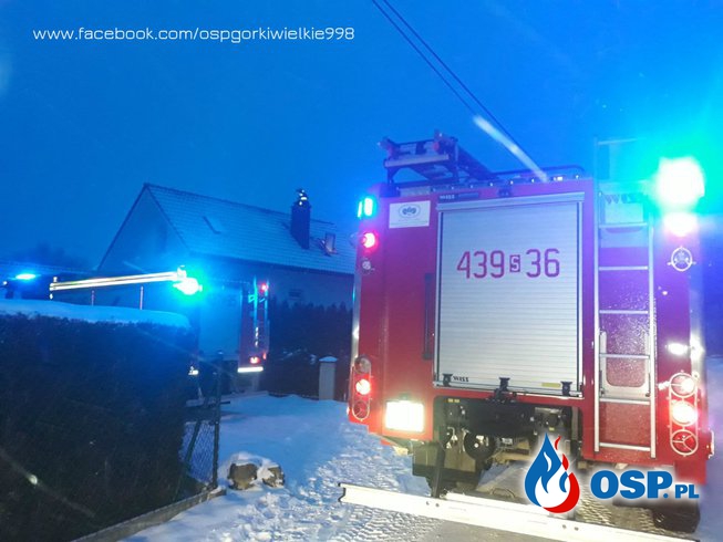 Groźny pożar sadzy w kominie OSP Ochotnicza Straż Pożarna