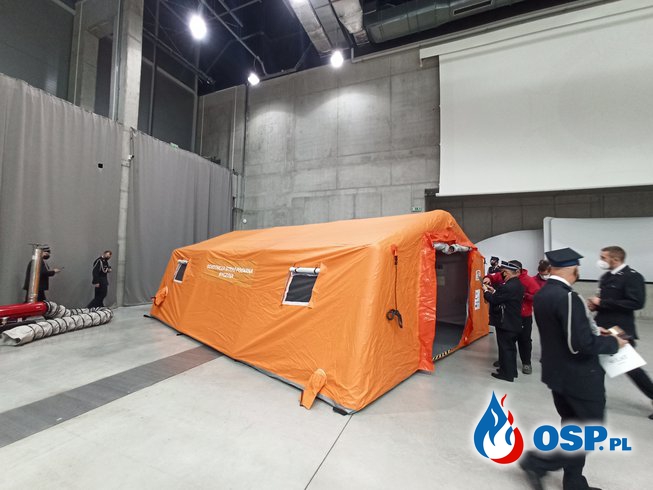 Namiot pneumatyczny z osprzętem, fumigator i inne wyposażenie do walki z COVID-19 OSP Ochotnicza Straż Pożarna
