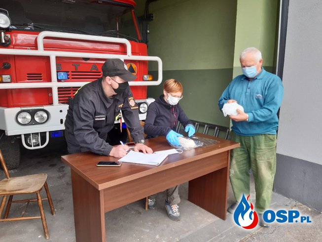 Akcja - darmowe maseczki dla mieszkańców OSP Ochotnicza Straż Pożarna