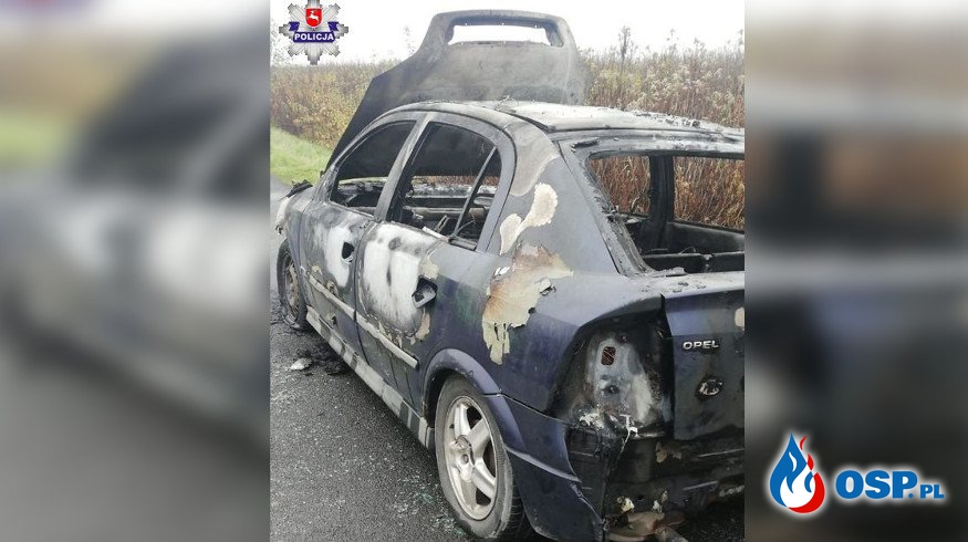 Pożar auta przy "odpalaniu na kable". Kobieta utknęła w płonącym samochodzie. OSP Ochotnicza Straż Pożarna