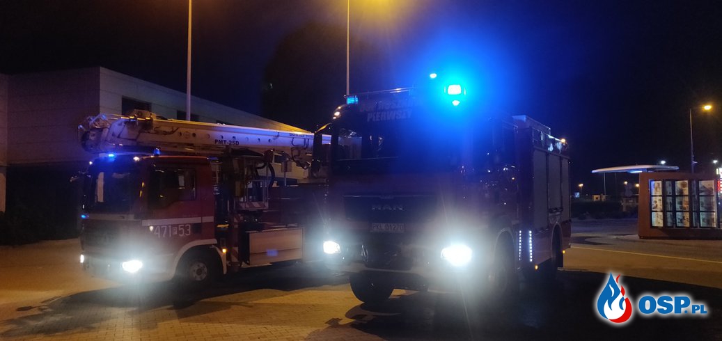 Alarm pożarowy na MOP Police OSP Ochotnicza Straż Pożarna