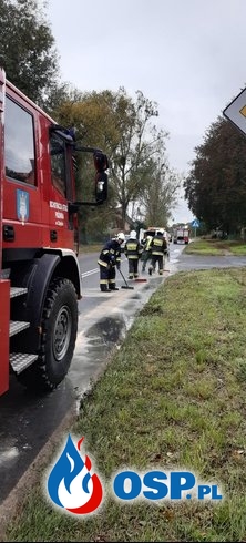 156/2019 4km plama oleju pomiędzy Mętnem a Orzechowem OSP Ochotnicza Straż Pożarna