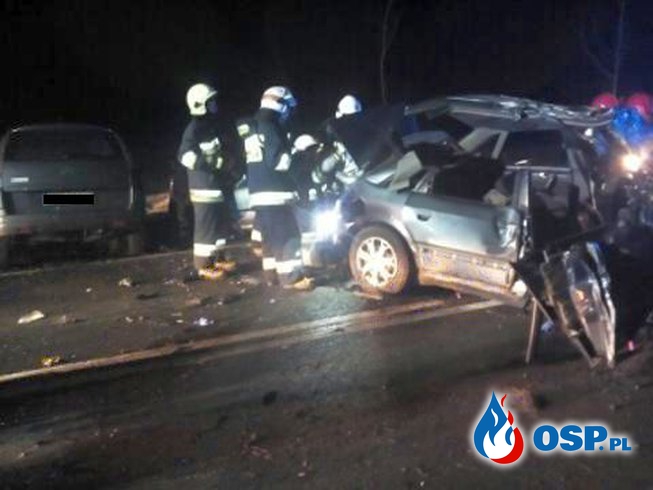 Na drodze nr 63 zderzyły się trzy samochody OSP Ochotnicza Straż Pożarna