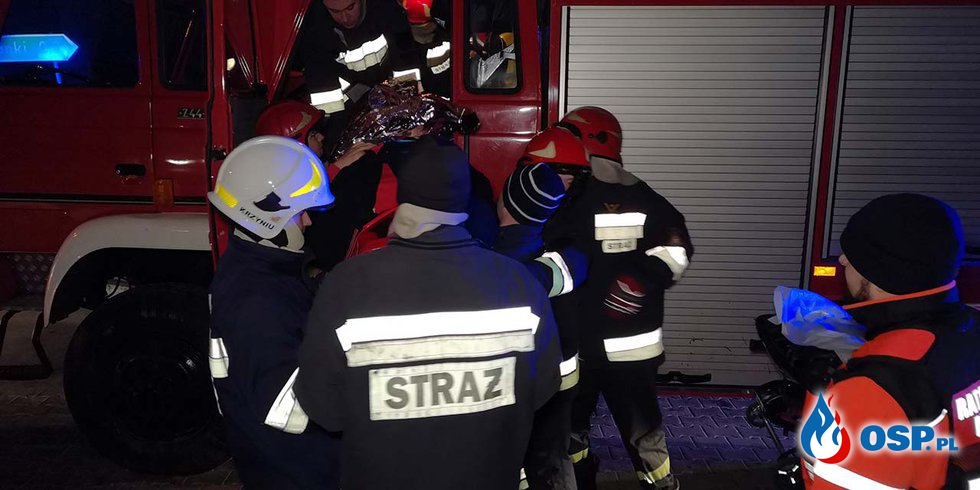 System e-call pomógł uratować kobietę po wypadku w lesie OSP Ochotnicza Straż Pożarna