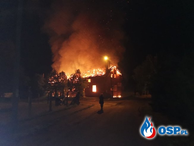 Pożar budynku mieszkalnego w Stokach OSP Ochotnicza Straż Pożarna