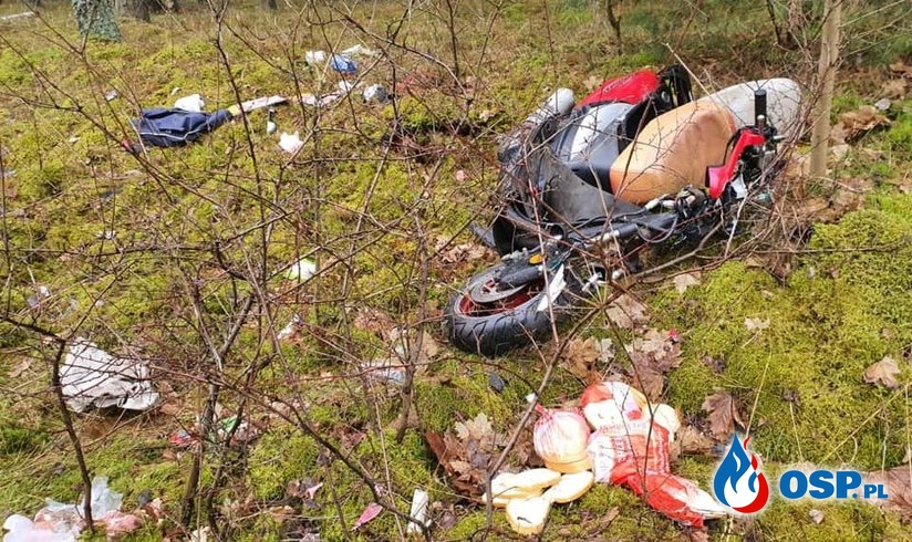 Motocyklista zginął w porannym wypadku w Kujawsko-Pomorskiem OSP Ochotnicza Straż Pożarna