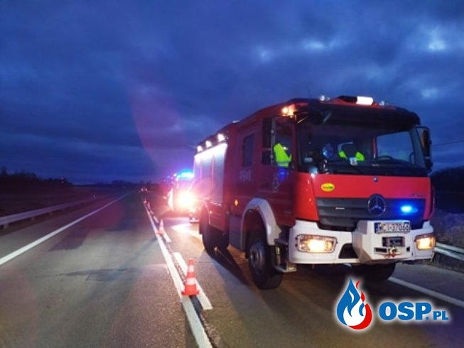 Wypadek na DK7 w Kondrajcu OSP Ochotnicza Straż Pożarna