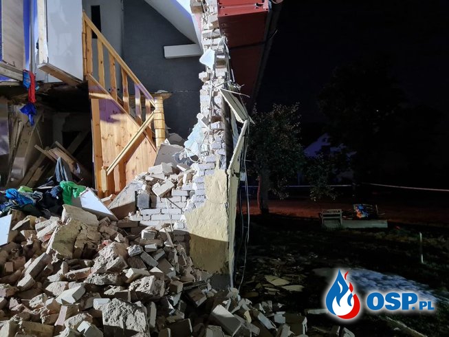 Wybuch gazu w Sosnowie. Część domu legła w gruzach. OSP Ochotnicza Straż Pożarna