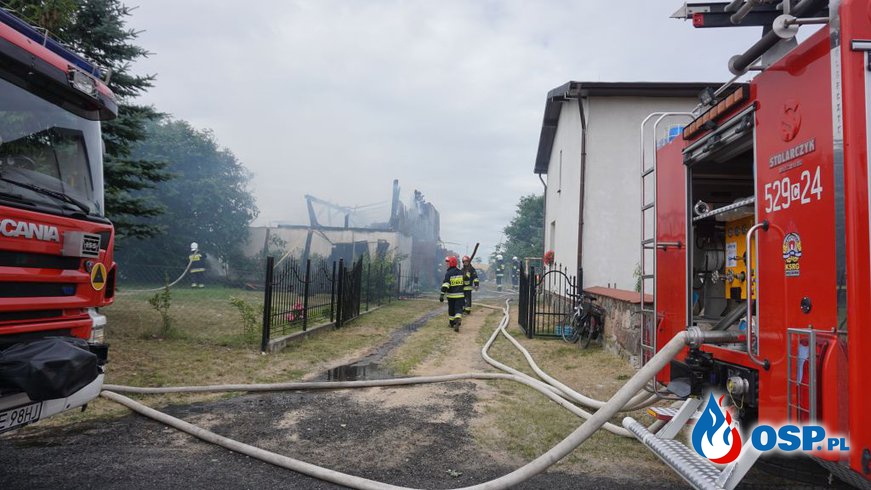 Budynek gospodarczy spłonął w Wituni OSP Ochotnicza Straż Pożarna