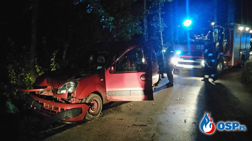 Wypadek samochodowy w Naterkach! OSP Ochotnicza Straż Pożarna
