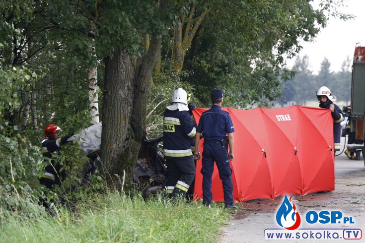 Tragiczny w skutkach wypadek. 20-latek zginął na miejscu. OSP Ochotnicza Straż Pożarna