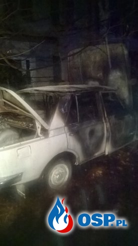 Pożar samochodu OSP Ochotnicza Straż Pożarna