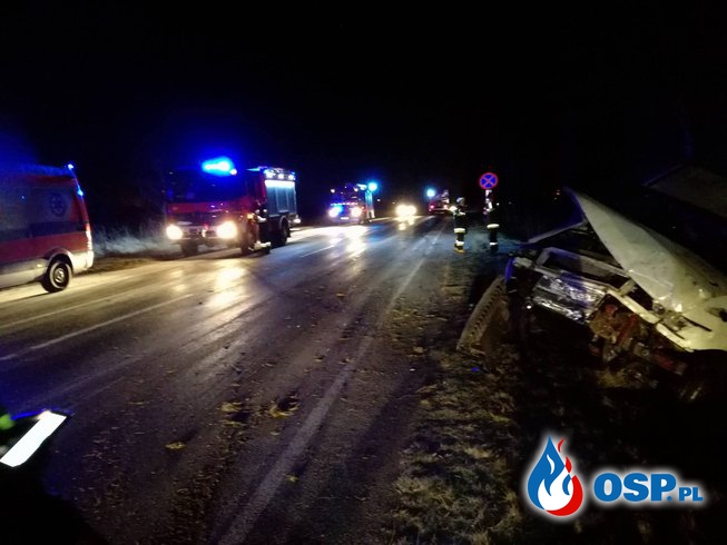 Wypadek busa w Rzeszotarach OSP Ochotnicza Straż Pożarna