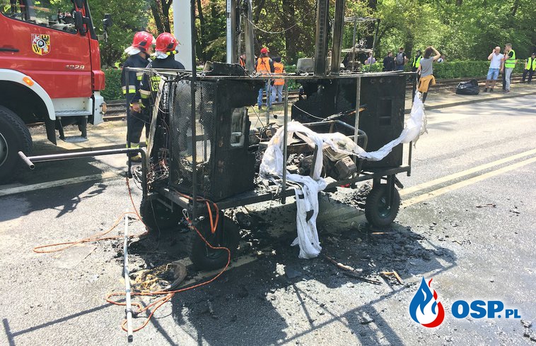 Pożar platformy podczas parady juwenaliowej we Wrocławiu! OSP Ochotnicza Straż Pożarna