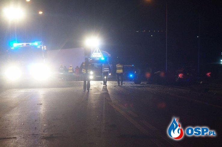 Kierowca i pasażer BMW zginęli w czołowym zderzeniu pod Lublinem OSP Ochotnicza Straż Pożarna