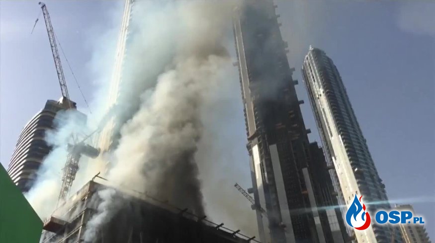 Pożar 72-piętrowego budynku w centrum Dubaju! OSP Ochotnicza Straż Pożarna