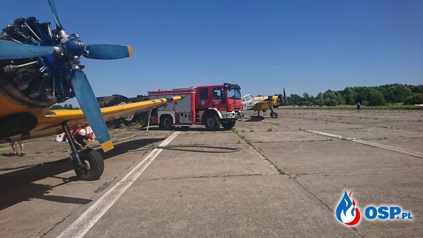 94/2019 Pożar lasu w Różańsku - Tankowanie samolotów OSP Ochotnicza Straż Pożarna