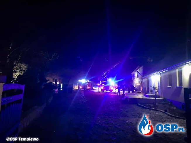 Nowa Wieś pożar przewodu kominowego OSP Ochotnicza Straż Pożarna
