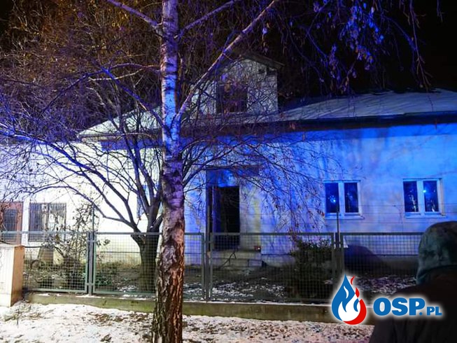 Pożar domku jednorodzinnego OSP Ochotnicza Straż Pożarna