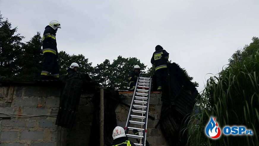Pożar budynku mieszkalnego pomiędzy miejscowościami Chojna-Stoki OSP Ochotnicza Straż Pożarna