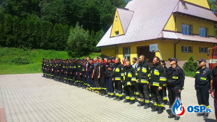 Pożar lasu – ćwiczenia jednostek powiatu myślenickiego OSP Ochotnicza Straż Pożarna