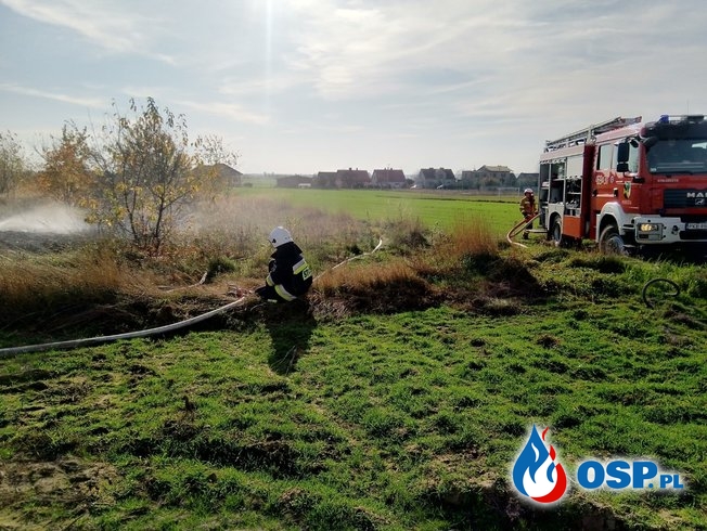 Słupia pod Bralinem - pożar trawy OSP Ochotnicza Straż Pożarna