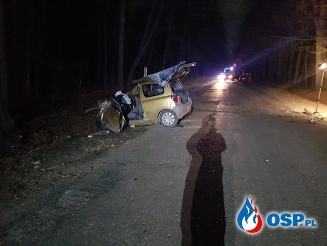Wypadek drogowy OSP Ochotnicza Straż Pożarna