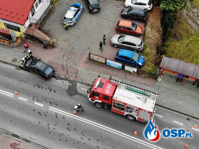 Kolizja drogowa - ul. Krakowska w Babicach OSP Ochotnicza Straż Pożarna