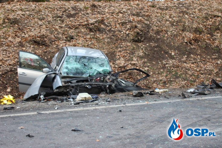 Wypadek na obwodnicy Kościerzyny. Nie żyje 2-miesięczne dziecko. OSP Ochotnicza Straż Pożarna
