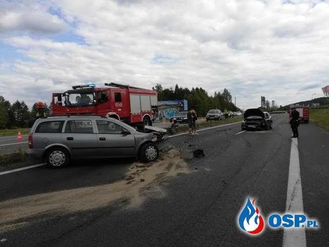 Wypadek dwóch samochodów osobowych na DK 7 - 9 lipca 2019r. OSP Ochotnicza Straż Pożarna