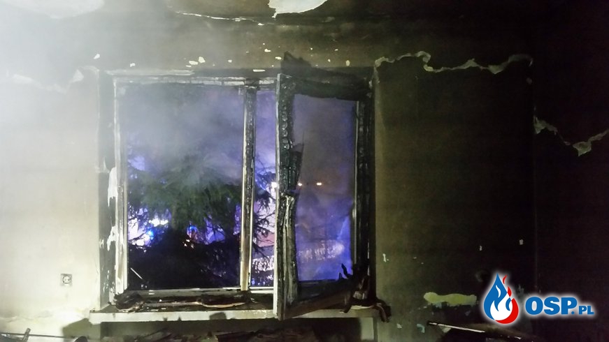 Tragiczny pożar budynku mieszkalnego w Grajewie OSP Ochotnicza Straż Pożarna