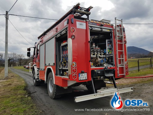 Pożar w budynku gospodarczym OSP Ochotnicza Straż Pożarna
