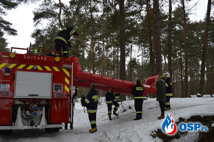 Szkolenie z ratownictwa lodowego. OSP Ochotnicza Straż Pożarna