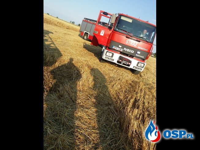 Pożar kombajnu na polu w miejscowości Solec OSP Ochotnicza Straż Pożarna