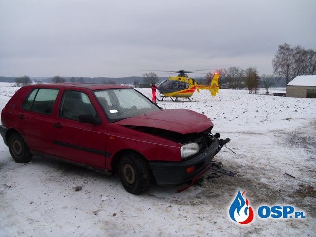 Chrósty Wysińskie-Czołowe zderzenie dwóch pojazdów OSP Ochotnicza Straż Pożarna