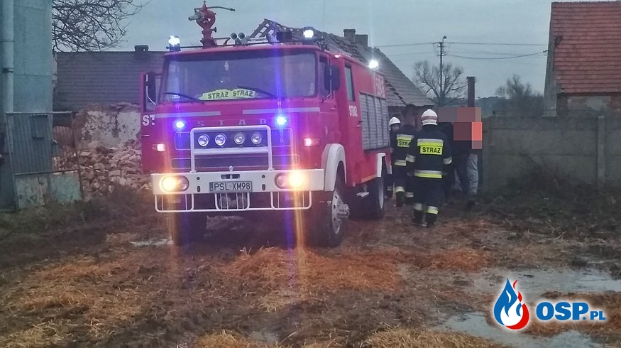 Pożar słomy w Bielsku OSP Ochotnicza Straż Pożarna