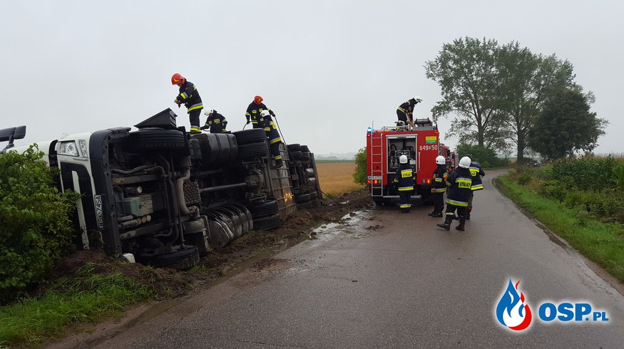 Zdarzenie 13/2016 - Wypadek samochodu ciężarowego OSP Ochotnicza Straż Pożarna