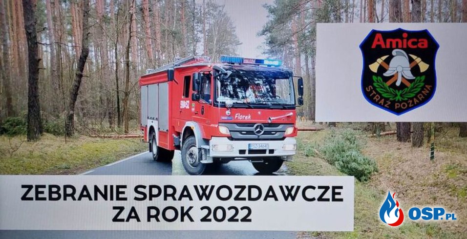 Zebranie sprawozdawcze za rok 2022 OSP Ochotnicza Straż Pożarna