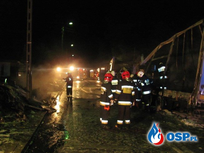 Pożar ciężarówki na DK nr 8 w Suchowoli OSP Ochotnicza Straż Pożarna