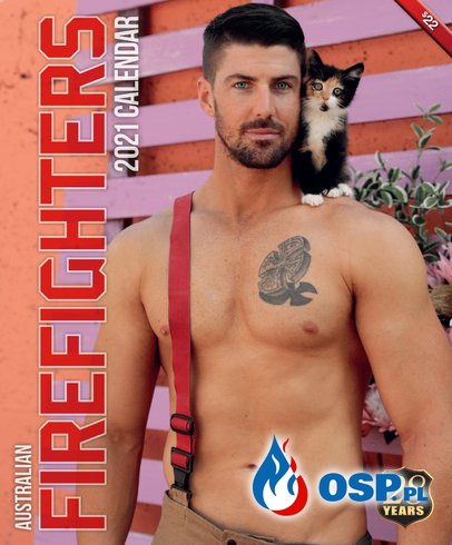 Przystojni strażacy i sympatyczne zwierzaki. Charytatywny kalendarz strażaków z Australii po raz 28. OSP Ochotnicza Straż Pożarna
