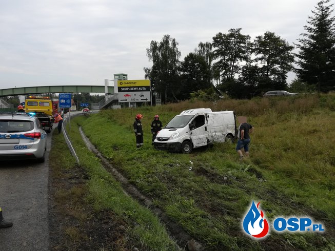 Wypadek samochodu dostawczego - 15 sierpnia 2018r. OSP Ochotnicza Straż Pożarna