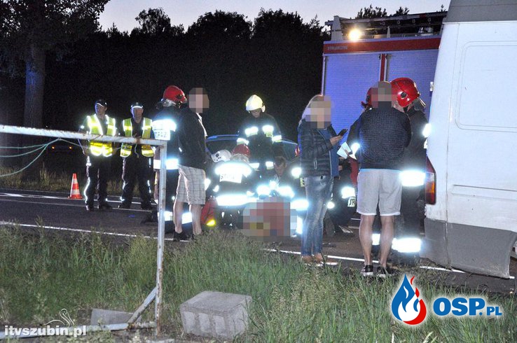 Wymuszenie pierwszeństwa przyczyną wieczornego zdarzenia na drodze krajowej nr 5 OSP Ochotnicza Straż Pożarna