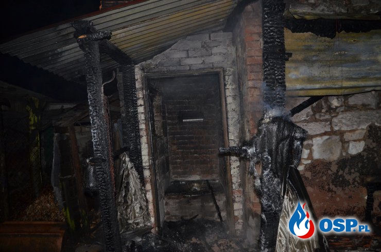 Dom spłonął przez... kota, który zrzucił świeczkę ze stołu. OSP Ochotnicza Straż Pożarna