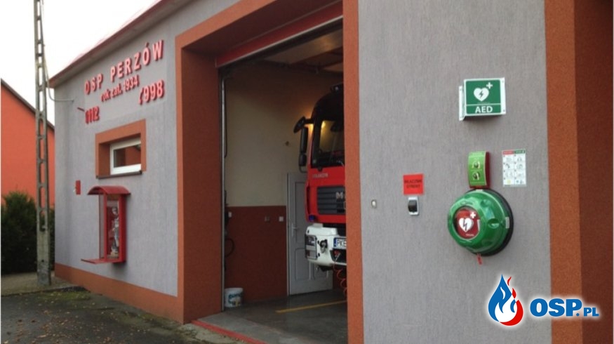 AED zamontowane na remizie pomogło uratować życie OSP Ochotnicza Straż Pożarna