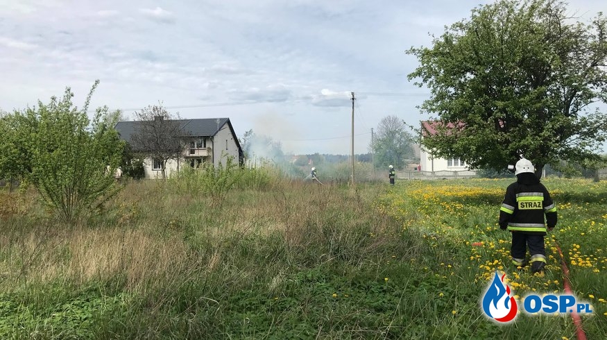 Pożar traw w Glinojecku OSP Ochotnicza Straż Pożarna