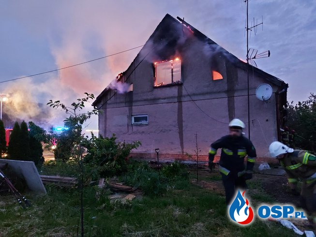 Tragiczny pożar domu w Silginach. Zginęły dwie osoby. OSP Ochotnicza Straż Pożarna